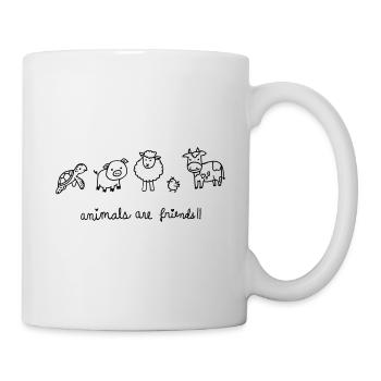 les animaux sont amis / Vegetaria / Vegan - Mug blanc - blanc - Droite