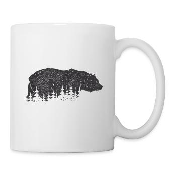 Bear in the forest - Mug - white - Right
