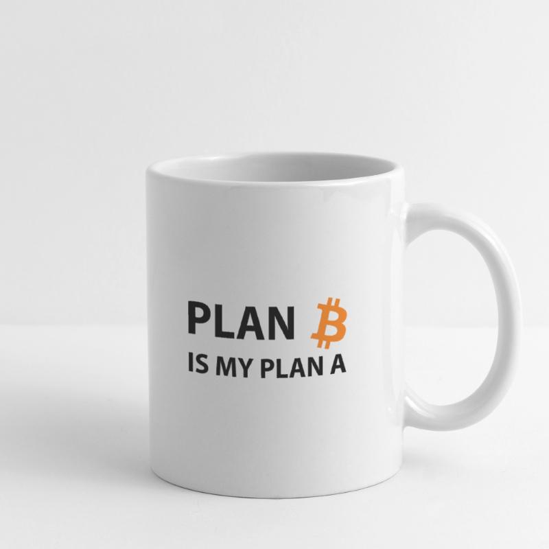 Planifier Bitcoin Mon Plan A B Crypto Mug blanc