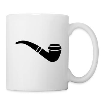 Pfeife rauchen - Tasse - Weiß - Rechts