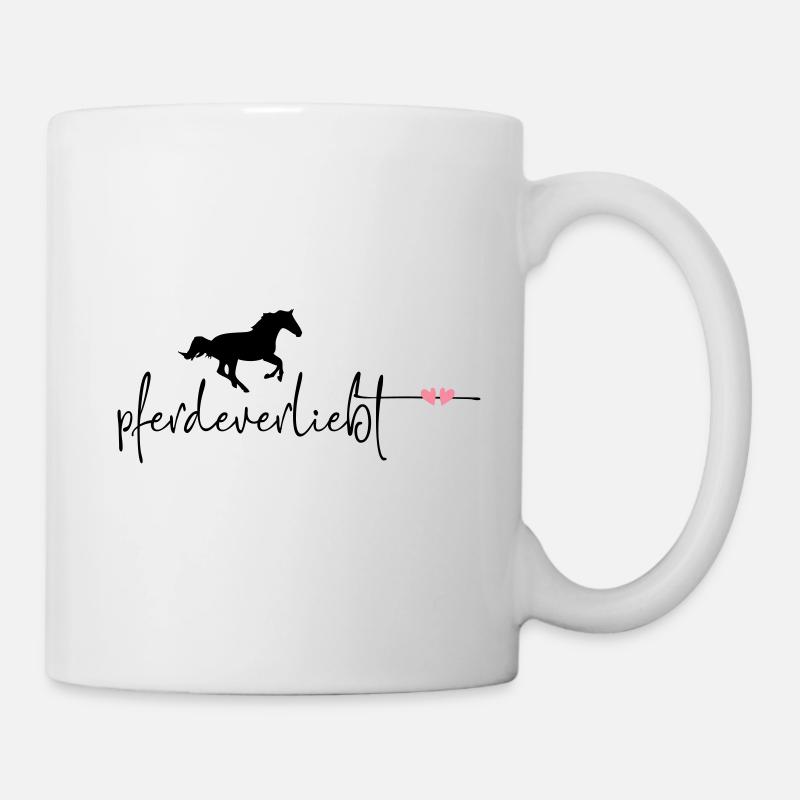 amoureux des chevaux - Mug blanc - blanc