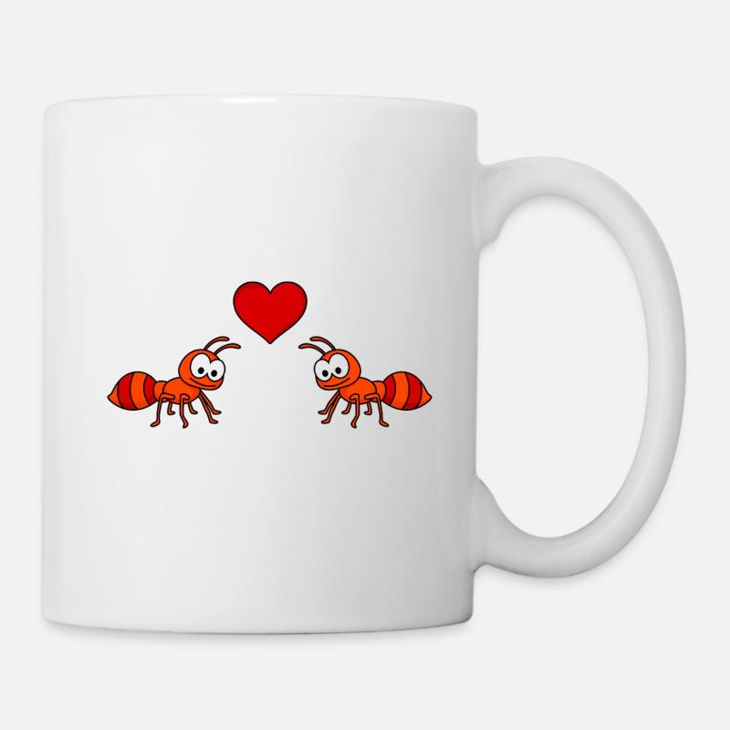 Ameise Comic Paar liebe - Tasse - Weiß