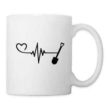 Shovel Pulse Heart Love - Mug - white - Right