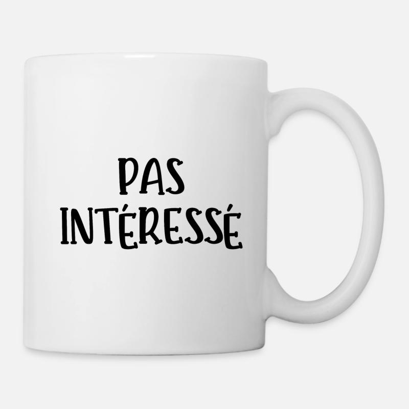 pas intéressé - Mug blanc - blanc