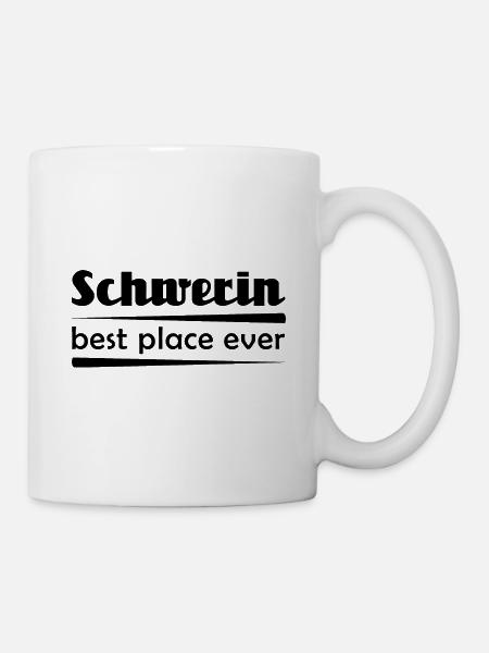 Schwerin - Stadt best place ever - Tasse - Weiß