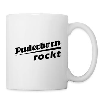 Paderborn rockt - Textdesign mit Stadtnamen - Tasse - Weiß - Rechts
