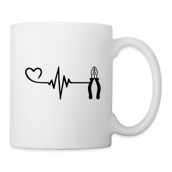 Pinces Pulse Heart Love - Mug blanc - blanc - Droite