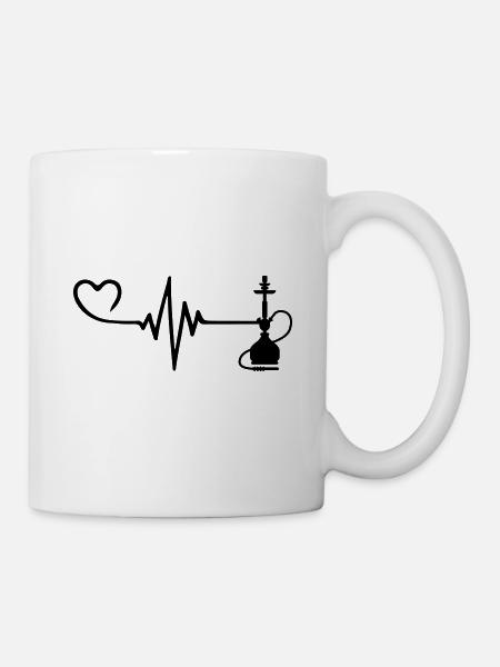 Bong Puls Herz Liebe - Tasse - Weiß