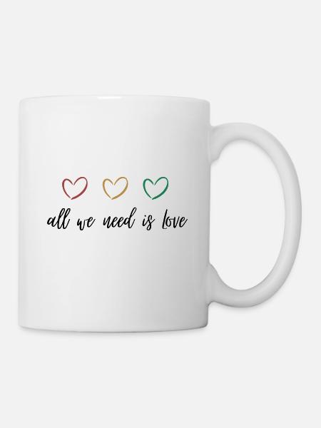 Liebe und Hoffnung - Tasse - Weiß