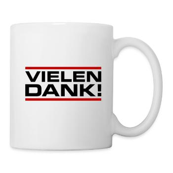 Vielen Dank Danke - Tasse - Weiß - Rechts