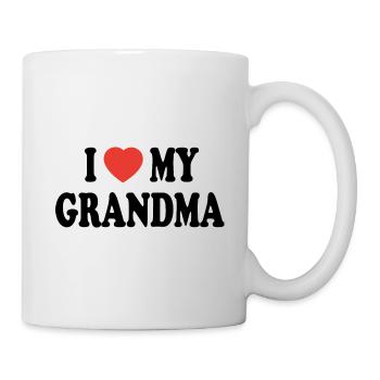 Love My Grandma - Red heart love - Mug - white - Right