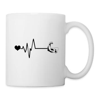 Muscles dumbbell heartbeat - Mug - white - Right