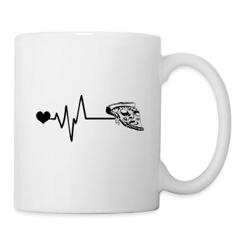 Pizza Pulse Heart Love - Mug - white - Right