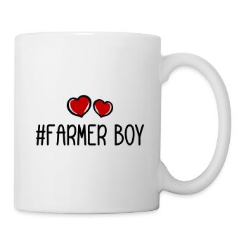 Fermier garçon coeur amour - Mug blanc - blanc - Droite