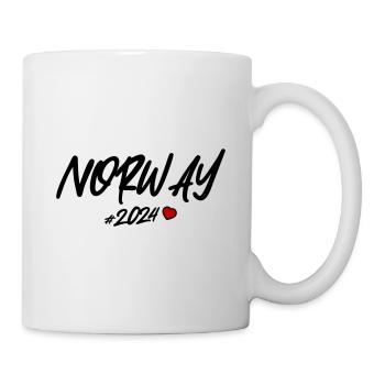 Norvège 2024 Coeur - Mug blanc - blanc - Droite