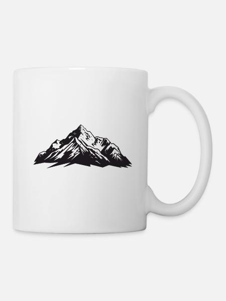 Mountains Symbol - Tasse - Weiß