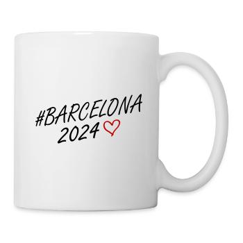Barcelona 2024 Herz Reise - Tasse - Weiß - Rechts