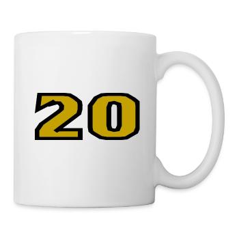 20. 20 YEARS. 20th ANNIVERSARY. 20TH ANNIVERSARY. - Mug - white - Right