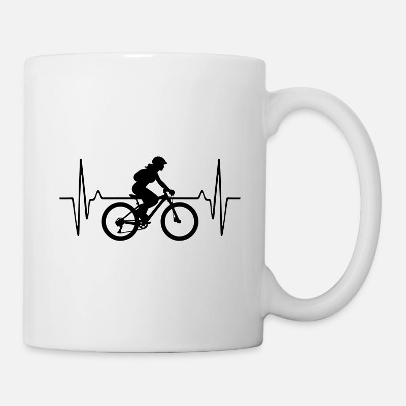 VTT Vélo Femme Fréquence d’impulsion - Mug blanc - blanc