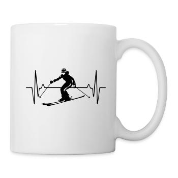 Ski Ski Femme Fréquence d’impulsion - Mug blanc - blanc - Droite