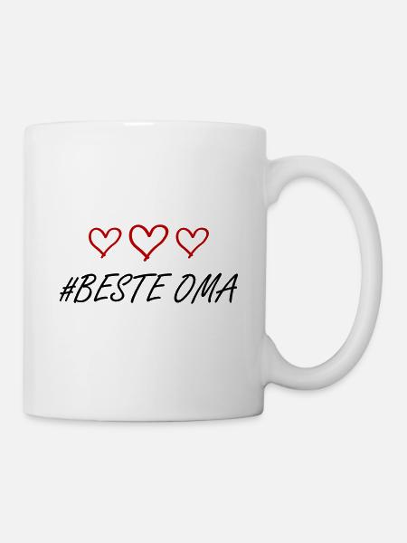 Meilleur amour de cœur de grand-mère - Mug blanc - blanc