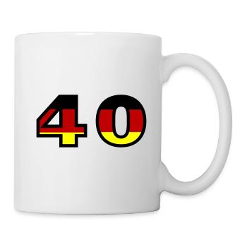 40 Zahl Deutschland Trikot - Tasse - Weiß - Rechts