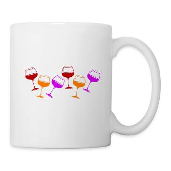 Wein Rotwein Glas - Tasse - Weiß - Rechts