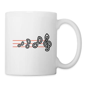 Musiknoten Musik - Tasse - Weiß - Rechts