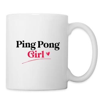 Ping Pong Girl Chemises de tennis de table pour filles - Mug blanc - blanc - Droite