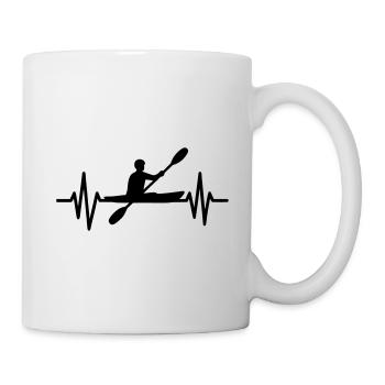 Kayak heartbeat - Mug - white - Right