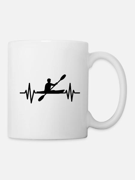 Kajak Herzschlag - Tasse - Weiß