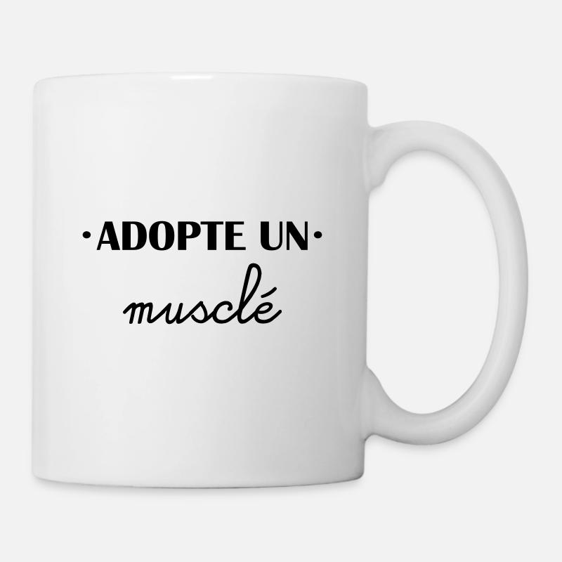 adopte un musclé - Mug blanc - blanc