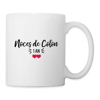 noces de Coton - Mug blanc - blanc - Droite