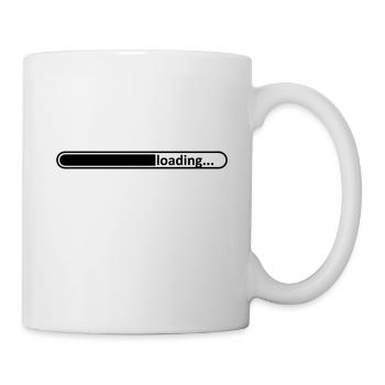 Ladebalken //schwanger //Baby kommt//Bauch loading - Tasse - Weiß - Rechts