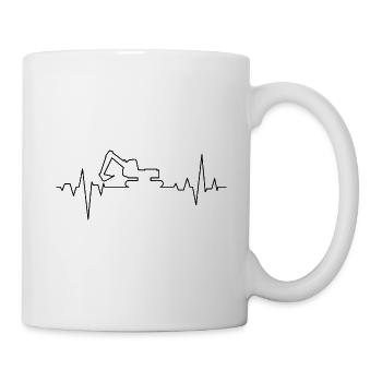 Excavator Pulse Gift Excavator Driver Construction Site - Mug - white - Right