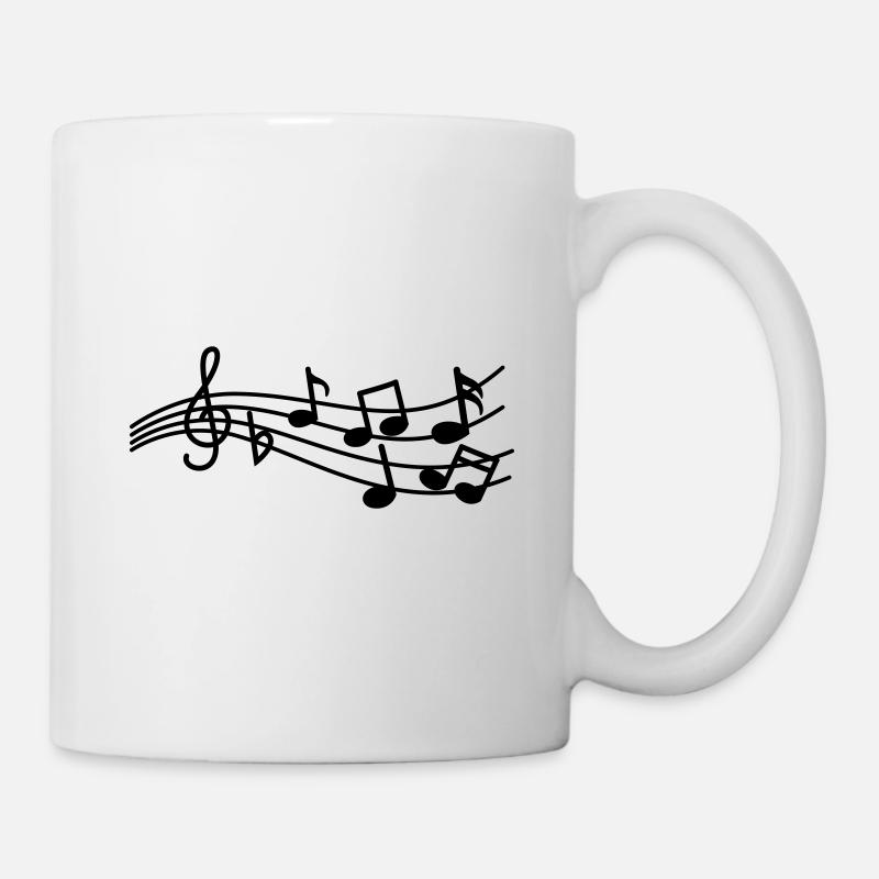 Musiknoten zeichen - Tasse - Weiß