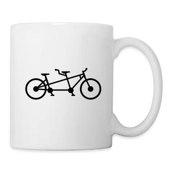 Bicycle tandem - Mug - white - Right
