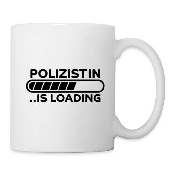 Polizistin Lustige Spruch Polizei Sprüche Geschenk - Tasse - Weiß - Rechts