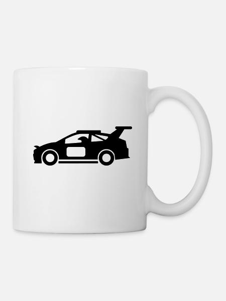 Auto Rennfahrer - Tasse - Weiß