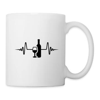 Pulse de l’icône du vin - Mug blanc - blanc - Droite