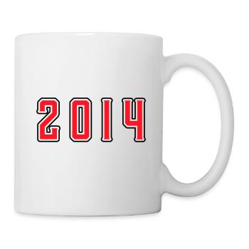 2014 Jahr Geburtstag - Tasse - Weiß - Rechts