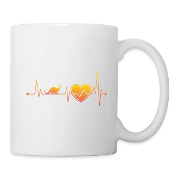Battement de cœur de dinosaure - Mug blanc - blanc - Droite