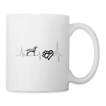 Dalmatiner Herzschlag - Tasse - Weiß - Rechts