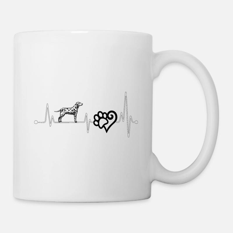Dalmatiner Herzschlag - Tasse - Weiß