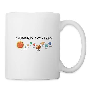 Sonnensystem - Planeten in Reihe - Tasse - Weiß - Rechts
