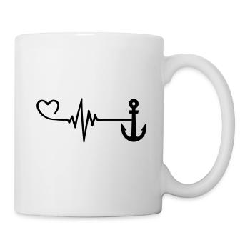 Cœur d’ancrage Pulse - Mug blanc - blanc - Droite