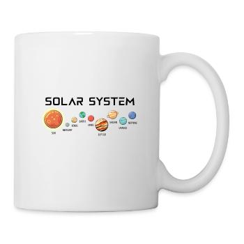 Sonnensystem mit seinen Planeten - Tasse - Weiß - Rechts