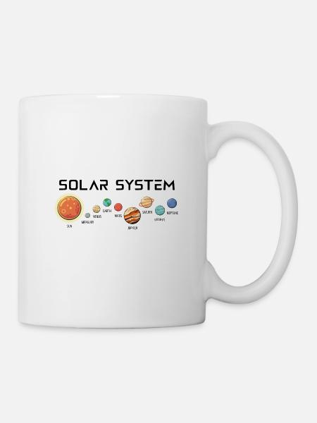 Zonnestelsel met zijn planeten - Mok - wit