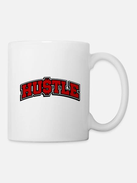 Hustle Spruch Hustlin - Tasse - Weiß