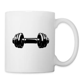 Dumbbell Gym Symbol Workout - Mug - white - Right